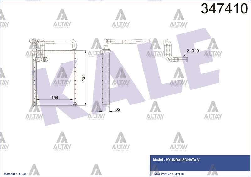 Hyundai Sonata Kalorifer Radyatörü 2005-2010 Radyatör OEM 97138-3K000 Hyundai Sonata Kalorifer Radyatörü 2005-2010 Radyatör OEM 97138-3K000